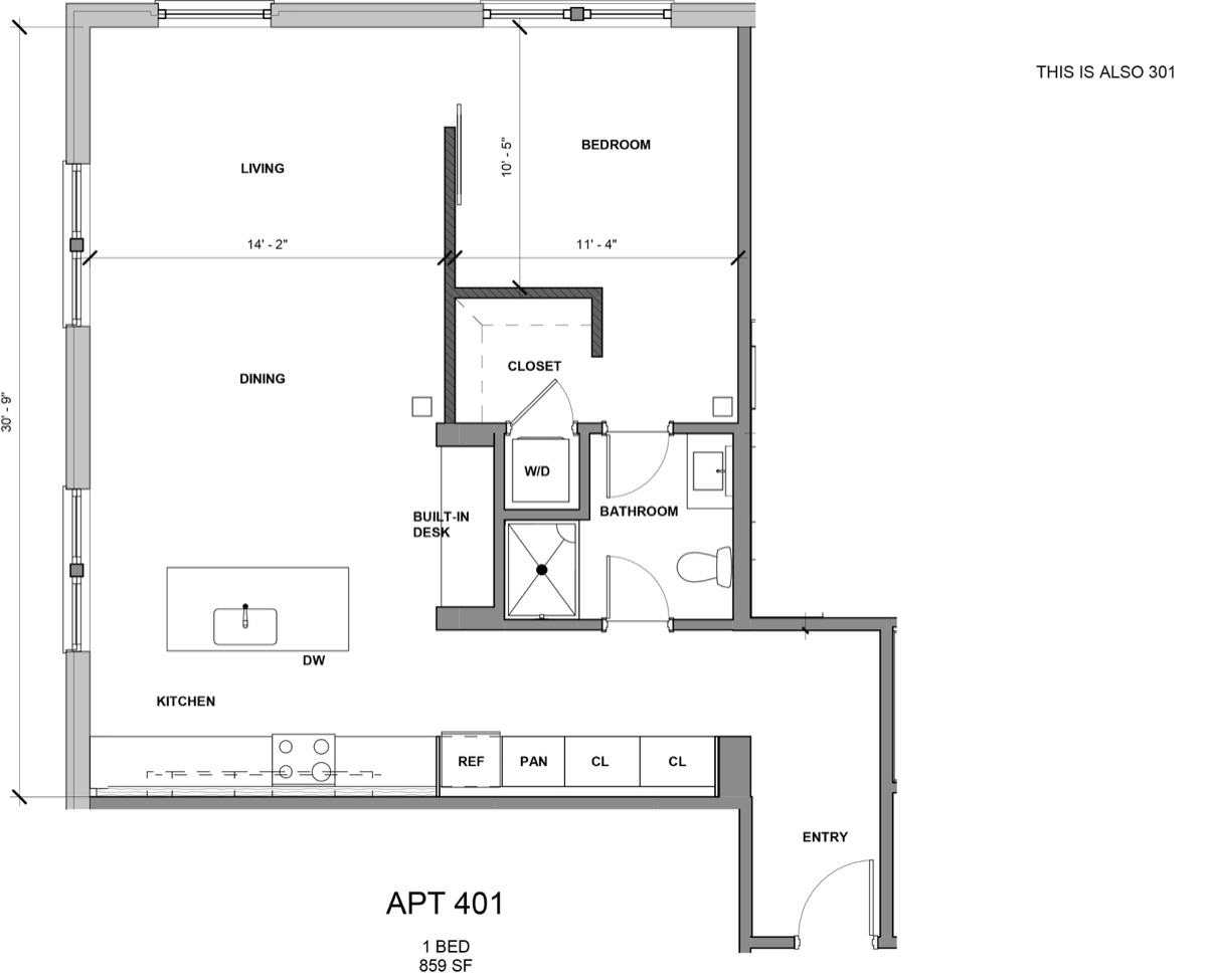 2D architectural floor plan before render